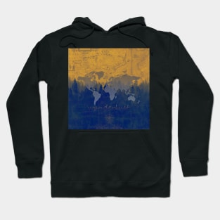 world map forest Hoodie